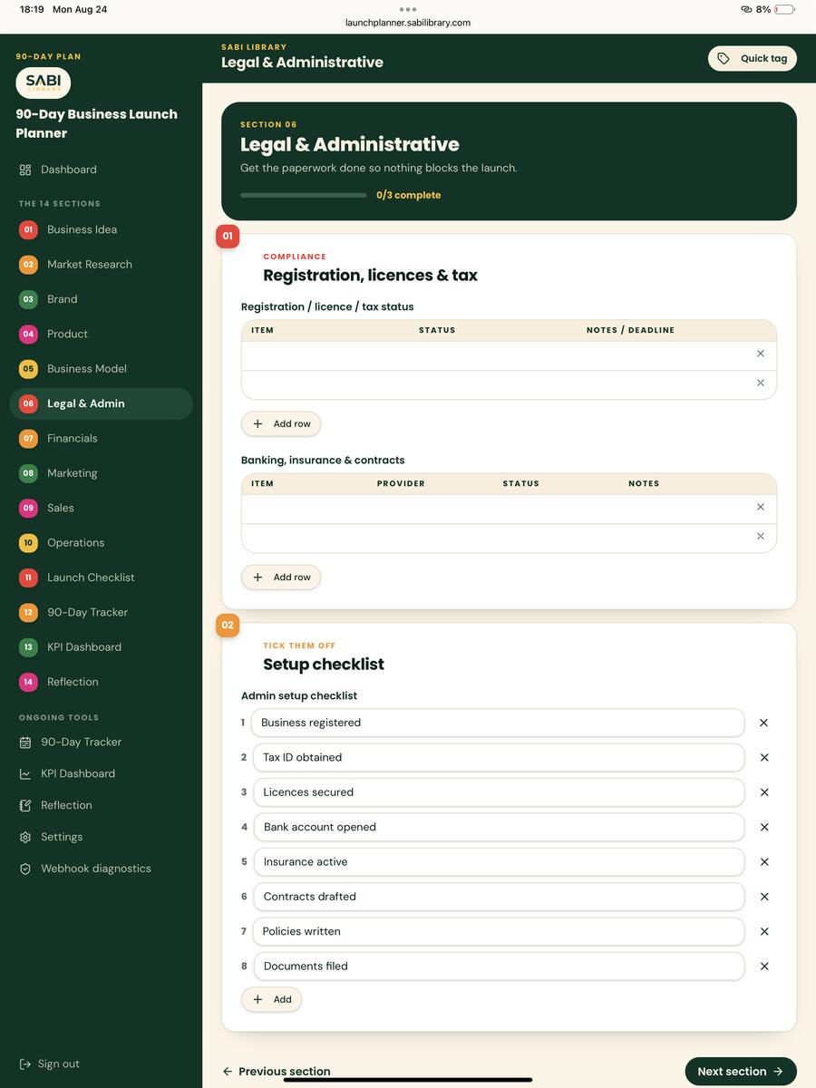 Legal & Administrative
